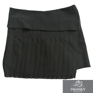 DKNY Exposed Zipper Asymmetrical Pleated Skirt 12